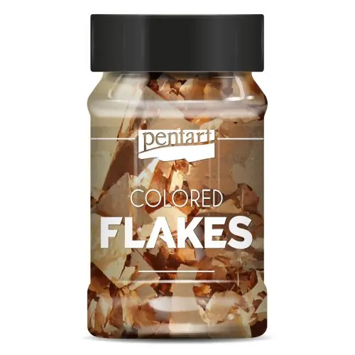 Pentart Barevné fóliové vločky PENTART 100 ml RŮŽOVÁ - ZLATÁ