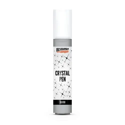Pentart Křišťálové pero PENTART 30 ml STŘÍBRNÁ