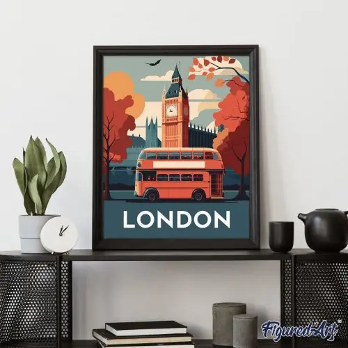 Figured ART Malování podle čísel - VINTAGE LONDÝN bez rámu 40 x 50 cm