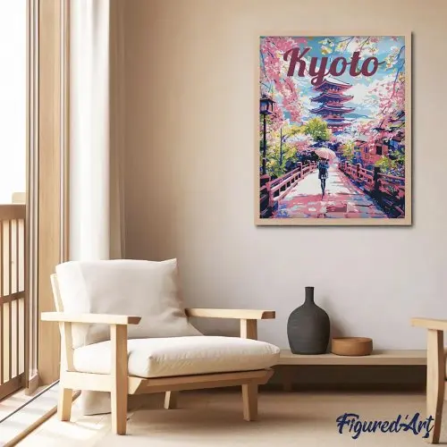 Malování podle čísel - Vintage Kjóto na rámu 40x50cm
