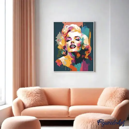 Figured ART Malování podle čísel - MARILYN MONROE bez rámu 40 x 50 cm