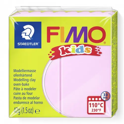 Staedtler FIMO kids 42g - dětská modelovací hmota SVĚTLÁ RŮŽOVÁ