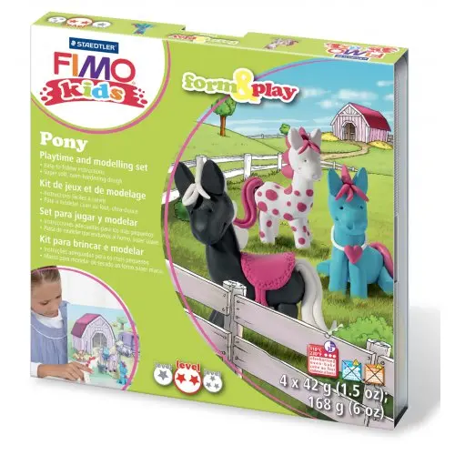 FIMO Staedtler Sada Fimo kids Form & Play Poníci