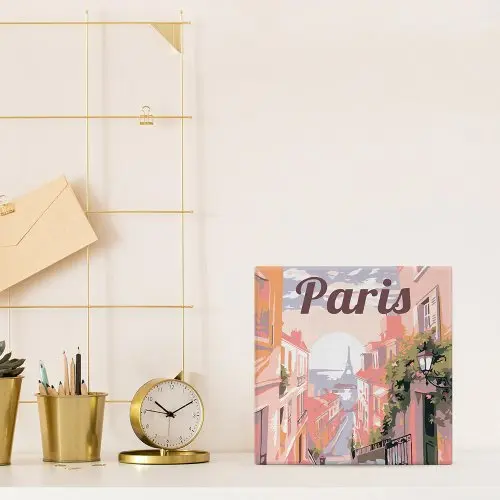 Figured ART Mini malování podle čísel - Travel Poster PARIS 20 x 20 cm na rámu