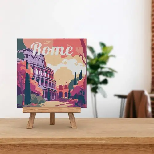 Figured ART Mini malování podle čísel - Travel poster ROME 20 x 20 cm na rámu
