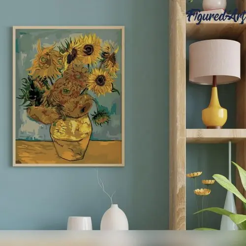 Figured ART Malování podle čísel - VAN GOGH SLUNEČNICE bez rámu 40 x 50 cm