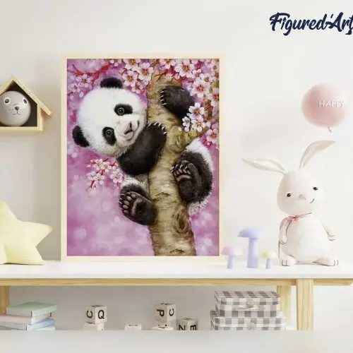 Figured ART Malování podle čísel - BABY PANDA na rámu 40 x 50 cm