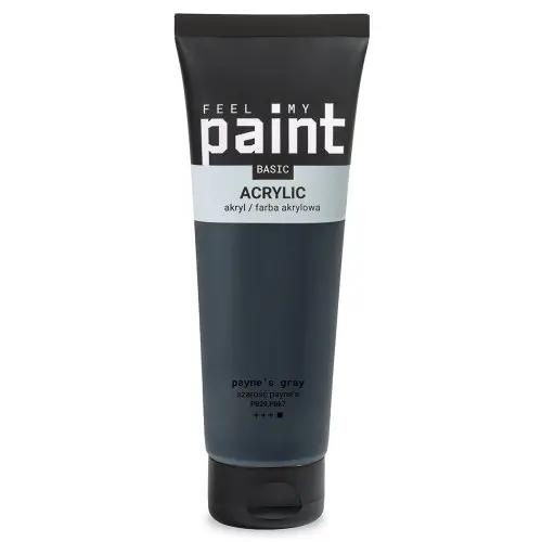 FeelMyPaint Akrylová barva FeelMyPaint 120 ml PAYNESS ŠEDÁ - certifikace o bezpečnosti dětských hraček