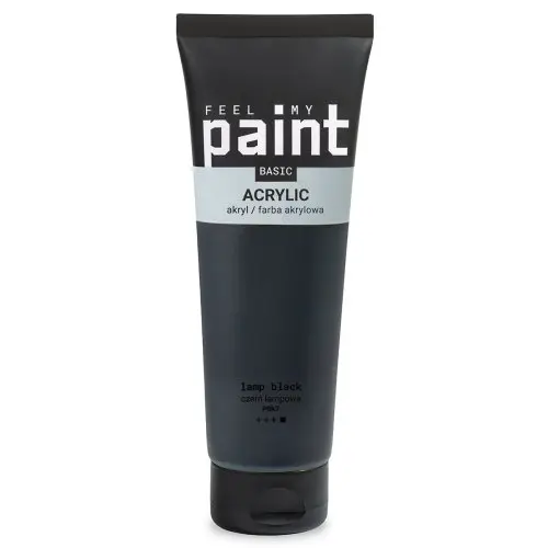 FeelMyPaint Akrylová barva FeelMyPaint 120 ml LAMP ČERNÁ - certifikace o bezpečnosti dětských hraček