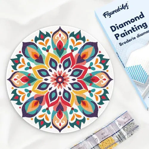 Figured ART Diamantové malování na dřevu - Mandala