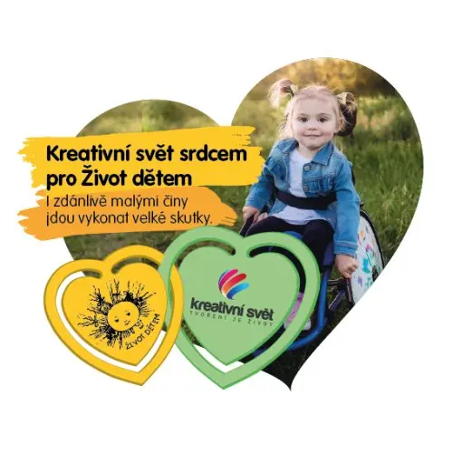 Dárkové poukazy Dobročinné srdíčko Kreativní svět srdcem pro Život dětem pro malou Viktorku