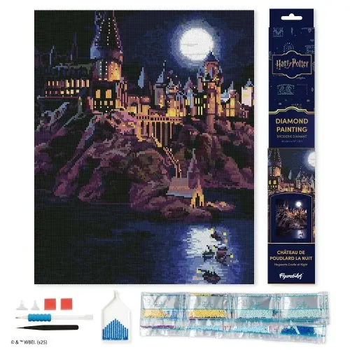 Figured ART Diamantové malování - HARRY POTTER - BRADAVICKÝ HRAD 40 x 50 cm bez rámu