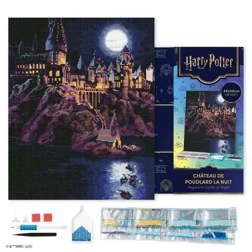 Figured ART Diamantové malování - HARRY POTTER - BRADAVICKÝ HRAD 40 x 50 cm na rámu