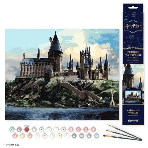 Figured ART Malování podle čísel - HARRY POTTER - BRADAVICKÝ HRAD 40 x 50 cm bez rámu
