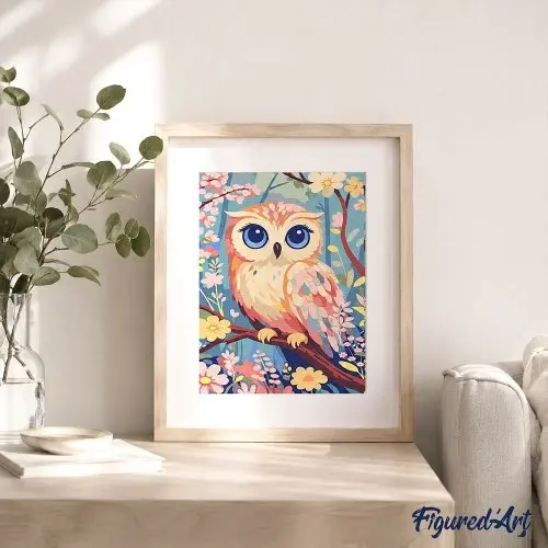 Figured ART Malování podle čísel - MILÁ SOVA 24.5 x 32.5 cm