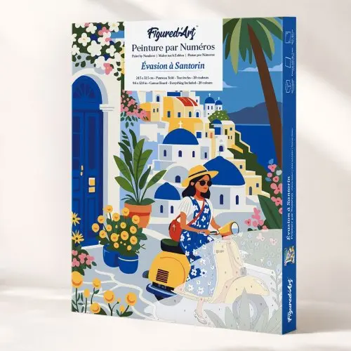 Figured ART Malování podle čísel - VÝLET NA SANTORINI 24.5 x 32.5 cm
