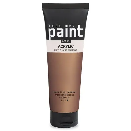 FeelMyPaint Akrylová barva FeelMyPaint 120 ml MĚDĚNÁ - certifikace o bezpečnosti dětských hraček