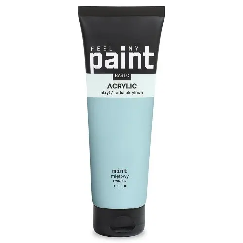 FeelMyPaint Akrylová barva FeelMyPaint 120 ml MENTOLOVÁ - certifikace o bezpečnosti dětských hraček