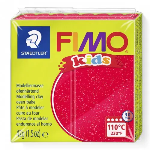 Staedtler FIMO Kids 42g (8030-212) červená s třpytkami - 1 ks