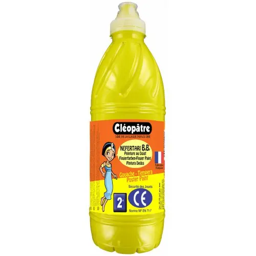 Prstová barva - tempera NEFERTARI BABY 1 Kg Základní Žlutá