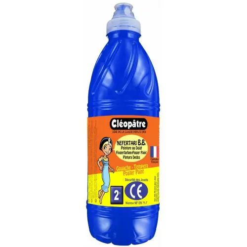 Cleopatre Prstová barva - tempera NEFERTARI BABY 1 Kg ULTRAMARÍNOVÁ MODRÁ
