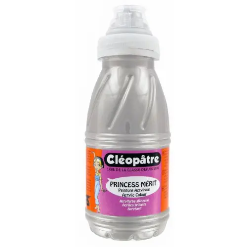 Cleopatre Akrylová barva CLEOPATRE 250 ml STŘÍBRNÁ