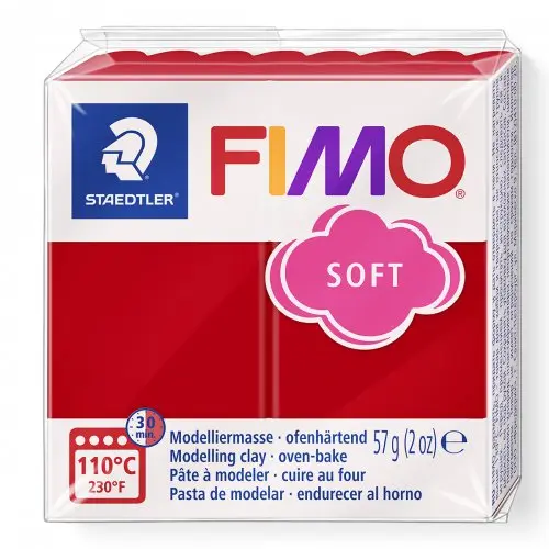 Staedtler FIMO soft 57g VÁNOČNÍ ČERVENÁ