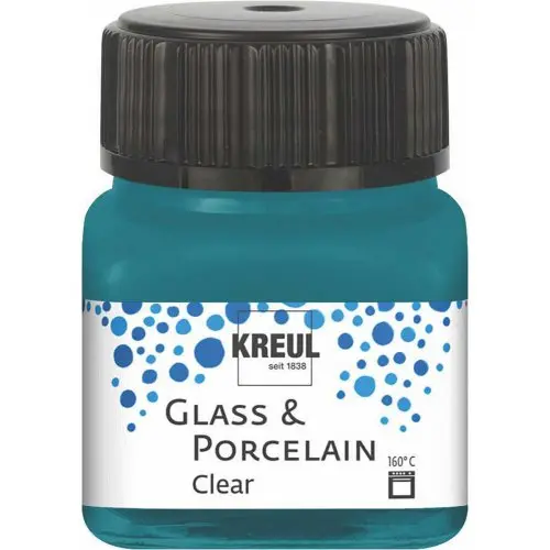 Kreul Barva na sklo a porcelán  clear 20 ml TYRKYSOVÁ