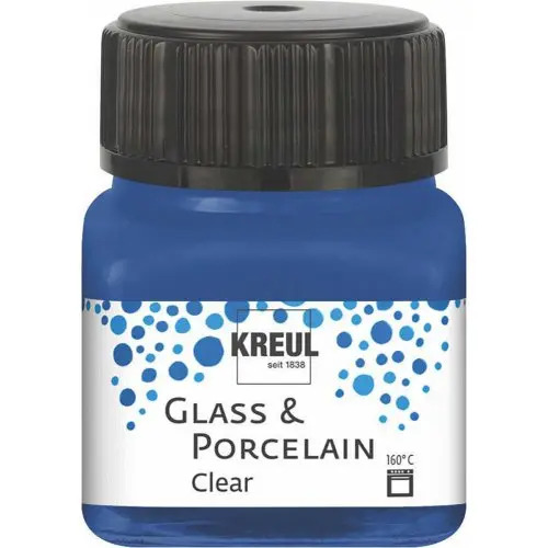 Kreul Barva na sklo a porcelán clear 20 ml TMAVÁ MODRÁ
