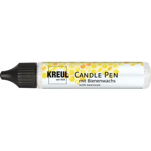 Kreul CANDLE PEN KREUL voskové pero pro malování svíček GLITTER STŘÍBRNÁ