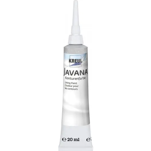 Kreul Kontura barevná JAVANA 20 ml perleťová stříbrná