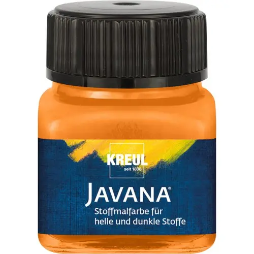 Kreul Barva na světlý a tmavý textil JAVANA 20 ml ORANŽOVÁ