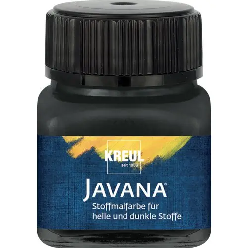 Kreul Barva na světlý a tmavý textil JAVANA 20 ml ČERNÁ