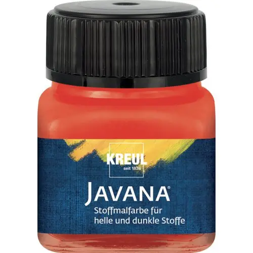 Kreul Barva na světlý a tmavý textil JAVANA 20 ml ČERVENÁ