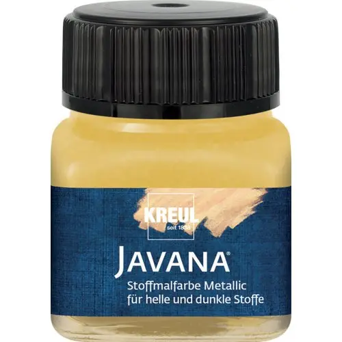 Kreul Barva na textil metalická JAVANA 20 ml ZLATÁ