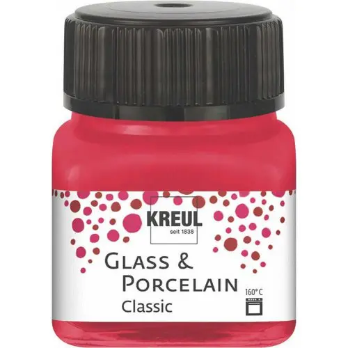 Kreul Barva na sklo a porcelán  classic 20 ml KARMÍNOVÁ