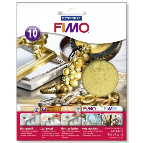 Staedtler FIMO metalické plátky zlatý, 10 ks