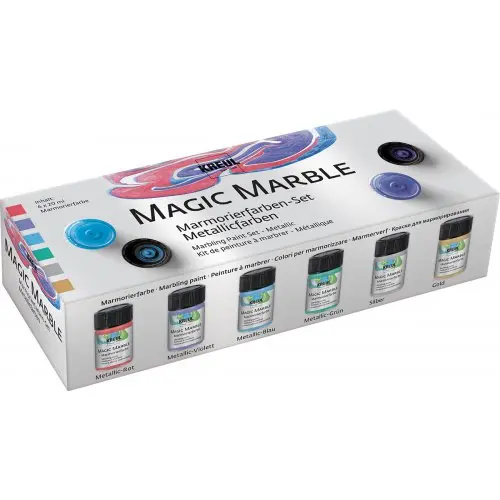 Sada barev Kreul Magic Marble Metallic 6x20ml