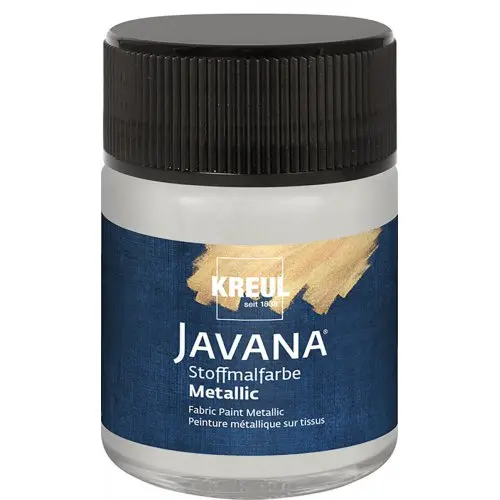 Kreul Barva na textil metalická JAVANA 50 ml STŘÍBRNÁ