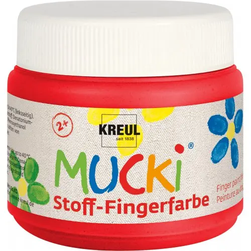 Mucki Prstová barva na textil MUCKI 150 ml ČERVENÁ