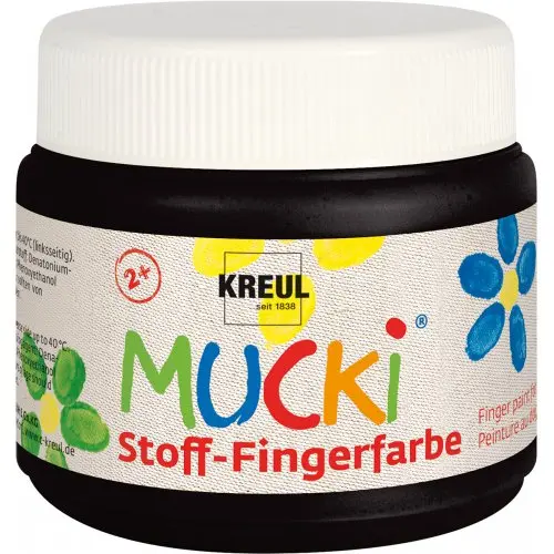 Mucki Prstová barva na textil MUCKI 150 ml ČERNÁ