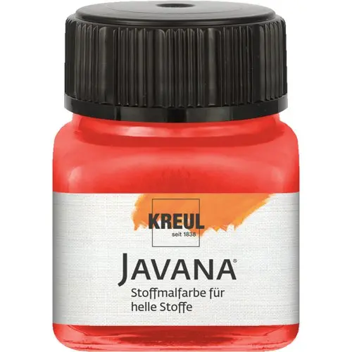 Kreul Barva na světlý textil JAVANA 20 ml ČERVENÁ