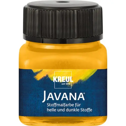 Kreul Barva na světlý a tmavý textil JAVANA 20 ml ZLATOŽLUTÁ