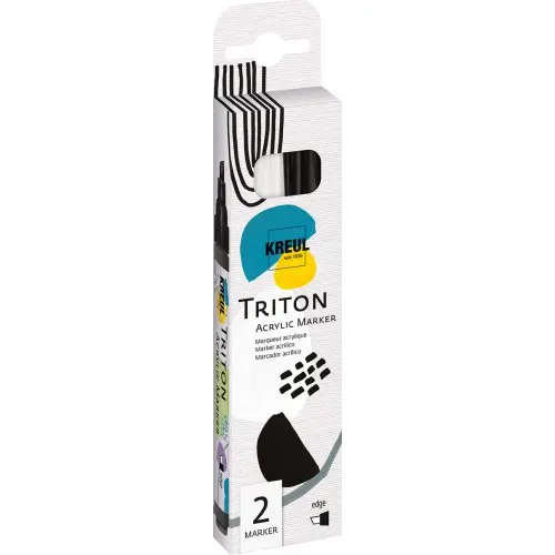 Kreul Sada akrylový fix TRITON edge ČERNÁ + BÍLÁ