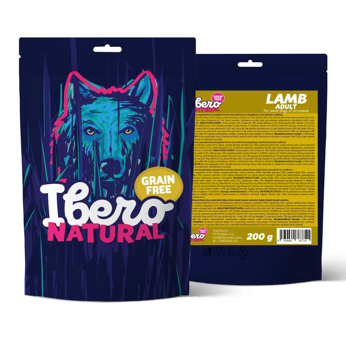 Vzorek - Ibero Grain-free Dog Medium & Maxi Adult Lamb - 200g