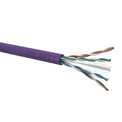 Instalační kabel Solarix CAT6 UTP LSOH Dca-s2,d2,a1 500m/cívka SXKD-6-UTP-LSOH
