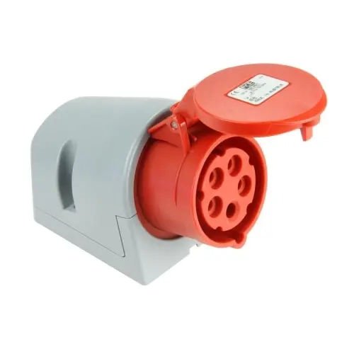Zásuvka nástěnná PCE 125-6TT 32A/5P/400V IP44