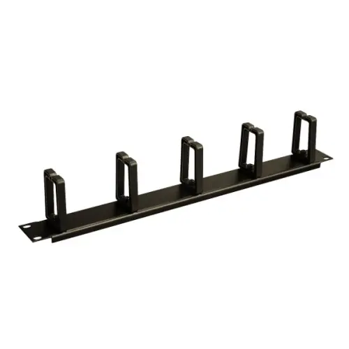 Vyvazovací panel jednostranný 1U 19" plastová oka 30x55mm Solarix VP-05-1-PO-B