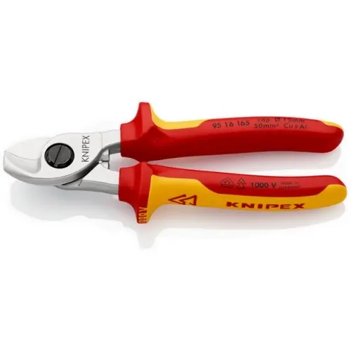 Kabelové nůžky Knipex 95 16 165 do VDE 1000V 165mm do průměru 15mm nebo 50mm2