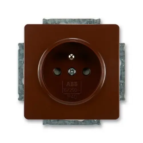 ABB Swing (L) zásuvka hnědá 5518G-A02359 H1 s clonkami